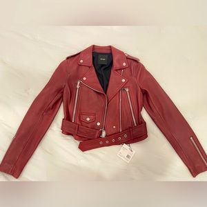 LTH JKT - Mya Cropped Leather Moto Jacket